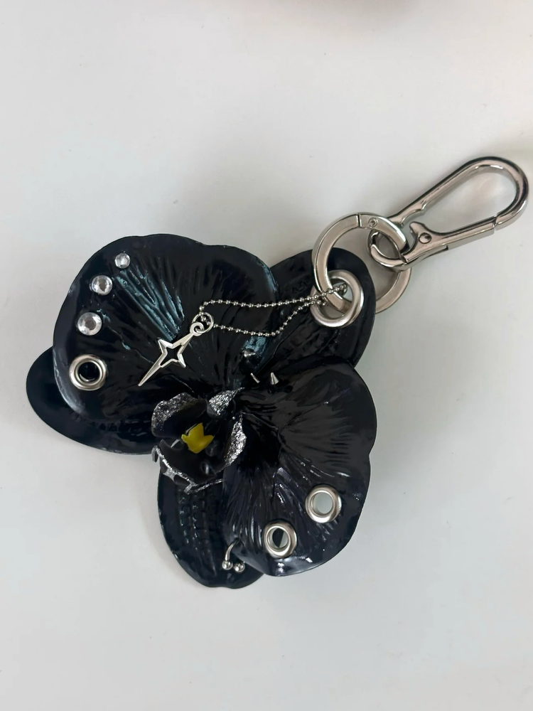 Punk Style Phalaenopsis Pendant – Light/Heavy Industrial Handmade Plant Jewelry