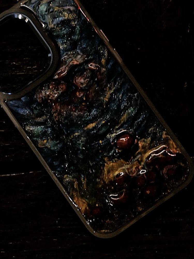 Starry Rose Phone Case | Red Rose & Galaxy Design | Luxury Women's Accessory - Memoryincases®︎