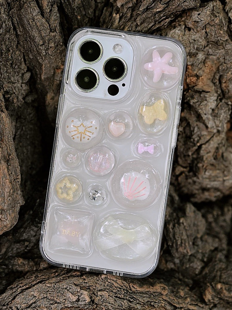 Pink Starfish Phone Case | Butterfly & Shell Design | Fairycore Aesthetic Accessory - Memoryincases®︎