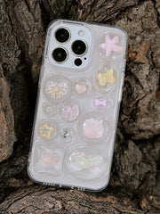 Pink Starfish Phone Case | Butterfly & Shell Design | Fairycore Aesthetic Accessory - Memoryincases®︎