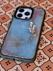 Gold Rose Night Sky Phone Case | Luxury Celestial Design | Women's Elegant Accessory - Memoryincases®︎