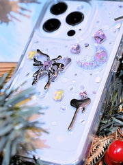 Purple Dimensional Metallic Butterfly Designer Case - Memoryincases®︎