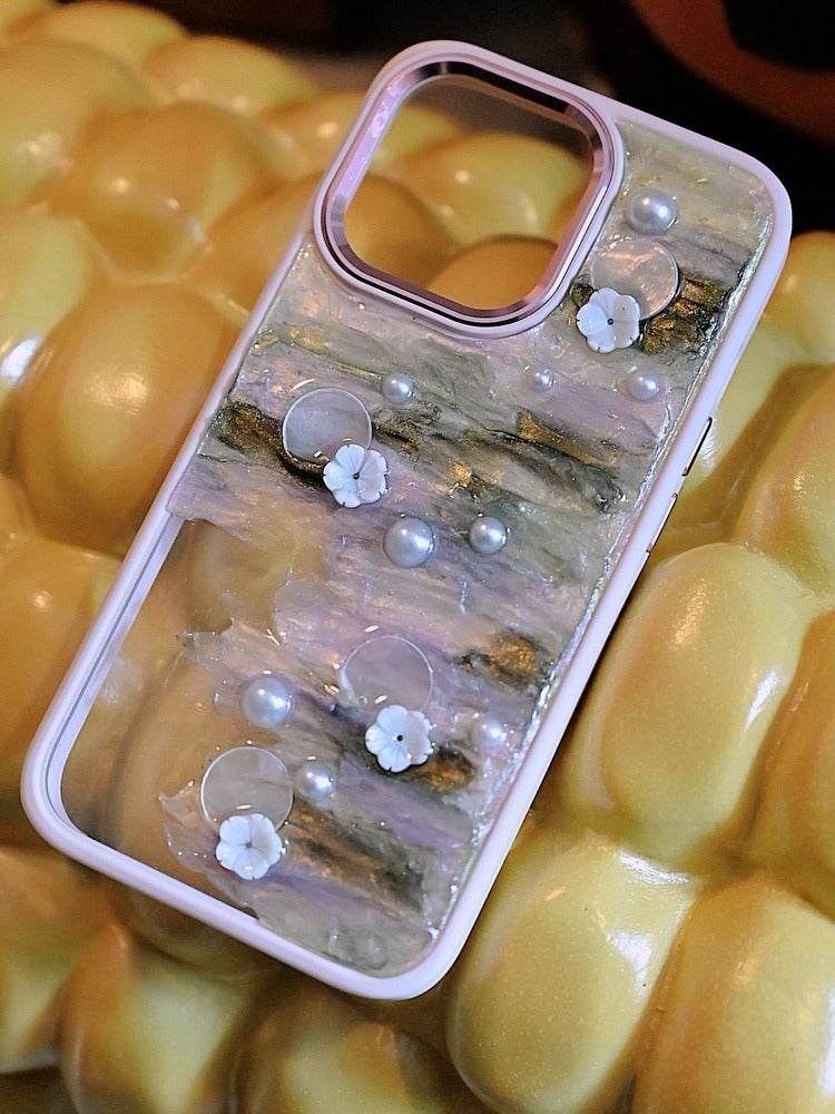 Lotus Pearl Phone Case | Zen Aesthetic Design | Asian Fairycore Accessory - Memoryincases®︎