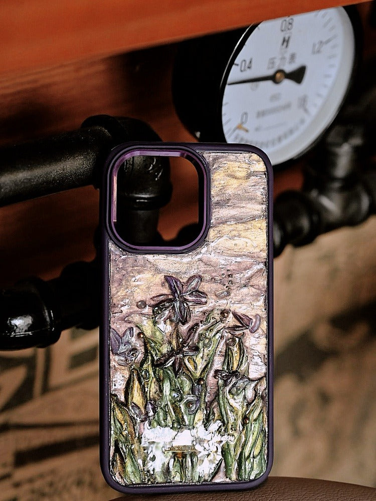 Purple Flower Starry Night Designer Case - Memoryincases®︎