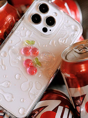 Cherry Ice Phone Case | Summer Fresh Design | Kawaii Juice Aesthetic - Memoryincases®︎