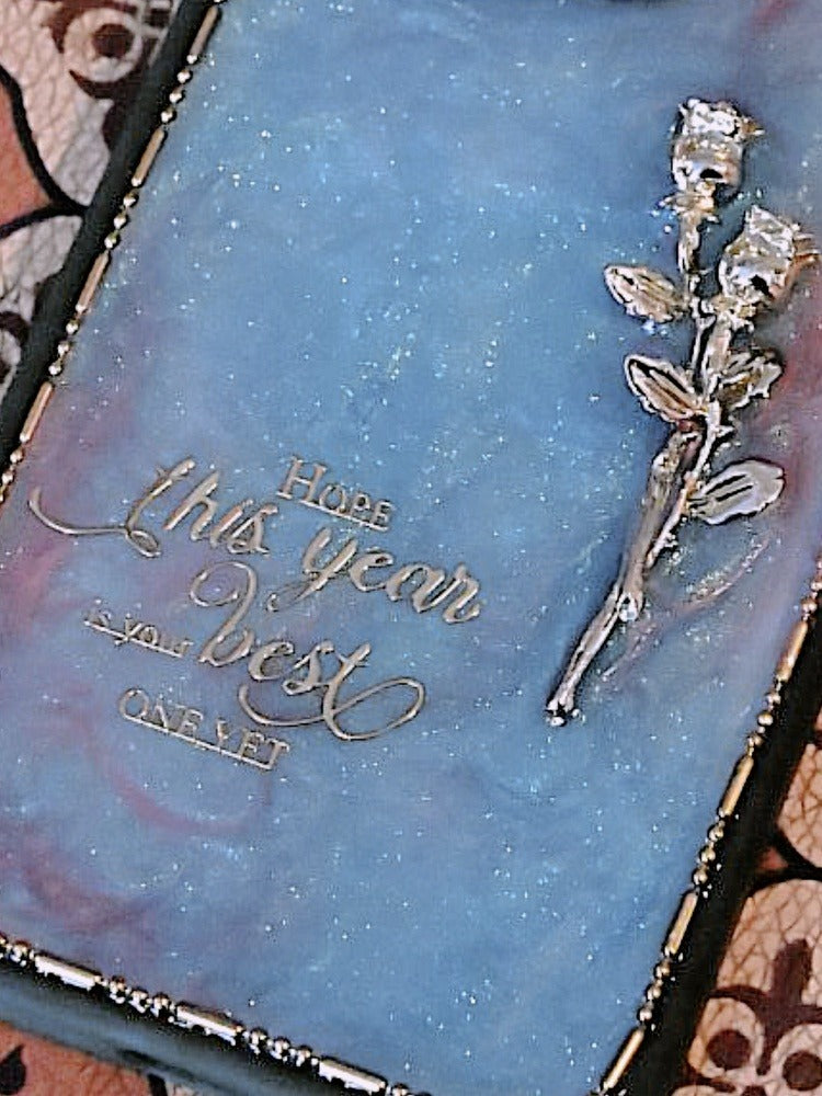 Gold Rose Night Sky Phone Case | Luxury Celestial Design | Women's Elegant Accessory - Memoryincases®︎