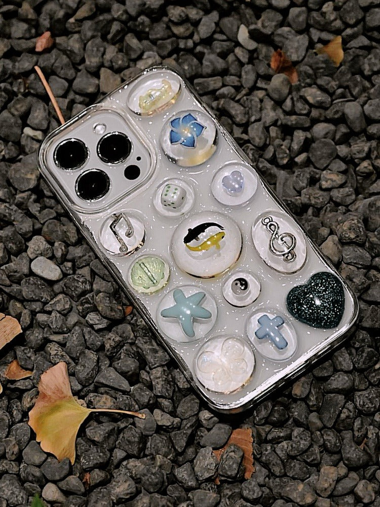 Blue Celestial Phone Case | Cross Fish Music Note Design | Ethereal Aesthetic Accessory - Memoryincases®︎