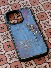 Gold Rose Night Sky Phone Case | Luxury Celestial Design | Women's Elegant Accessory - Memoryincases®︎