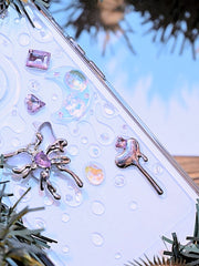 Purple Dimensional Metallic Butterfly Designer Case - Memoryincases®︎