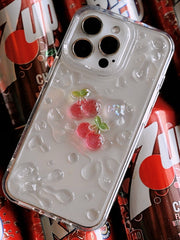 Cherry Ice Phone Case | Summer Fresh Design | Kawaii Juice Aesthetic - Memoryincases®︎