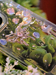 Pink Dimensional Metallic Butterfly Designer Case - Memoryincases®︎