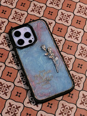 Gold Rose Night Sky Phone Case | Luxury Celestial Design | Women's Elegant Accessory - Memoryincases®︎