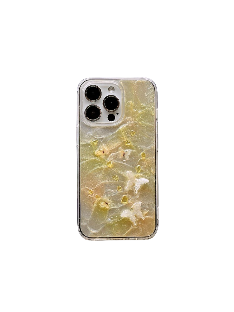 Butterfly Pearl Phone Case | Ethereal Design | Luxury Women's Accessory - Memoryincases®︎