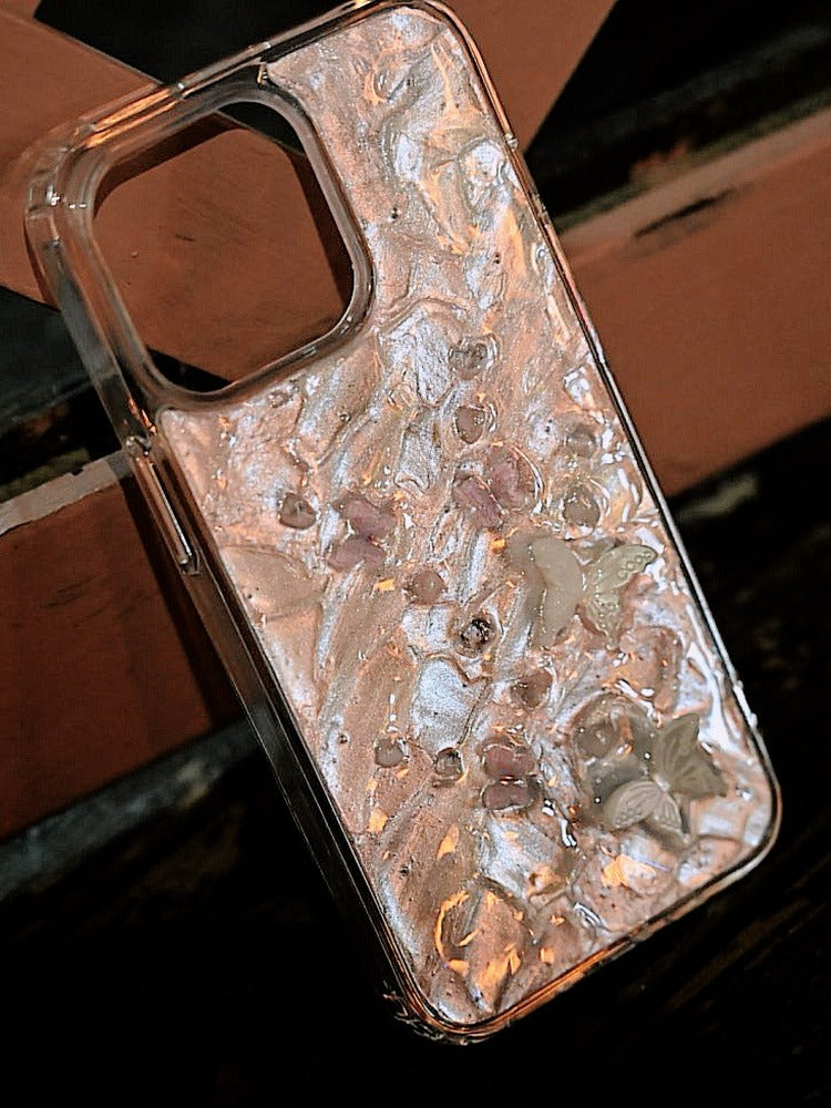 Butterfly Pearl Phone Case | Ethereal Design | Luxury Women's Accessory - Memoryincases®︎