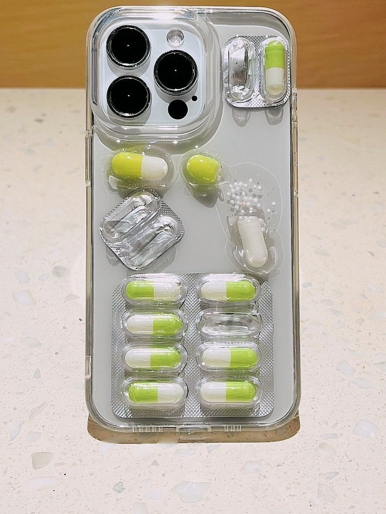 Aesthetic Pill Phone Case | Y2K Stress Relief Design | Viral TikTok Accessory - Memoryincases®︎