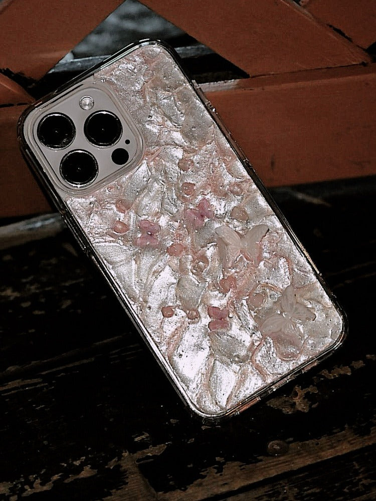 Butterfly Pearl Phone Case | Ethereal Design | Luxury Women's Accessory - Memoryincases®︎