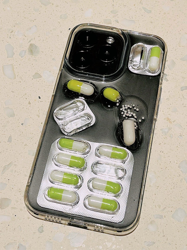 Aesthetic Pill Phone Case | Y2K Stress Relief Design | Viral TikTok Accessory - Memoryincases®︎