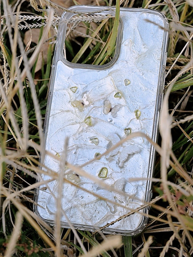 Butterfly Pearl Phone Case | Ethereal Design | Luxury Women's Accessory - Memoryincases®︎