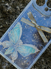 Green Butterfly Elegant Phone Case | Nature-Inspired Design | Empowering Women's Gift