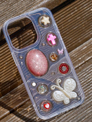 Pink Gem Fairy Phone Case | Butterfly & Star Design | Luxe Aesthetic Accessory