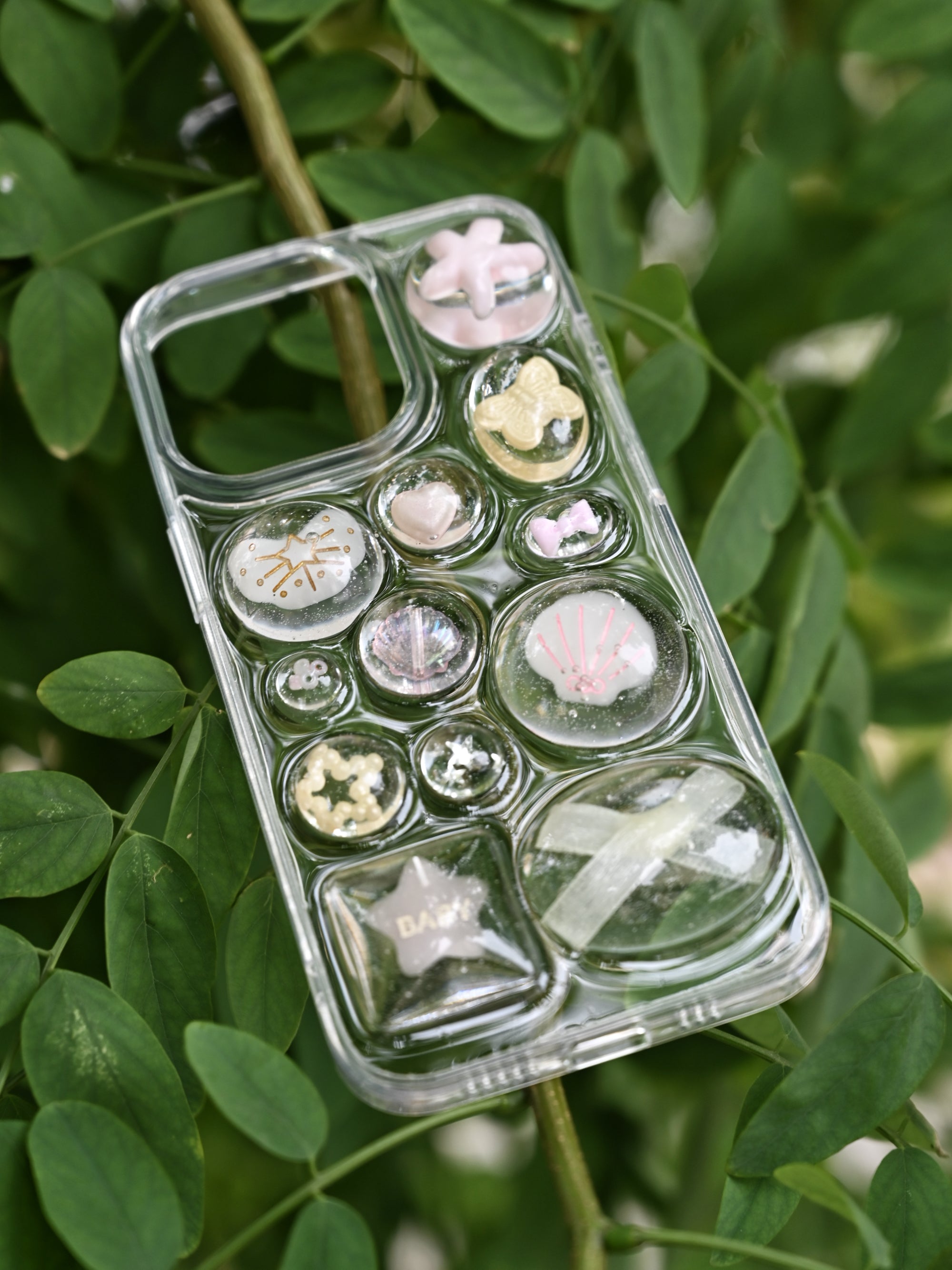 Pink Starfish Phone Case | Butterfly & Shell Design | Fairycore Aesthetic Accessory - Memoryincases®︎