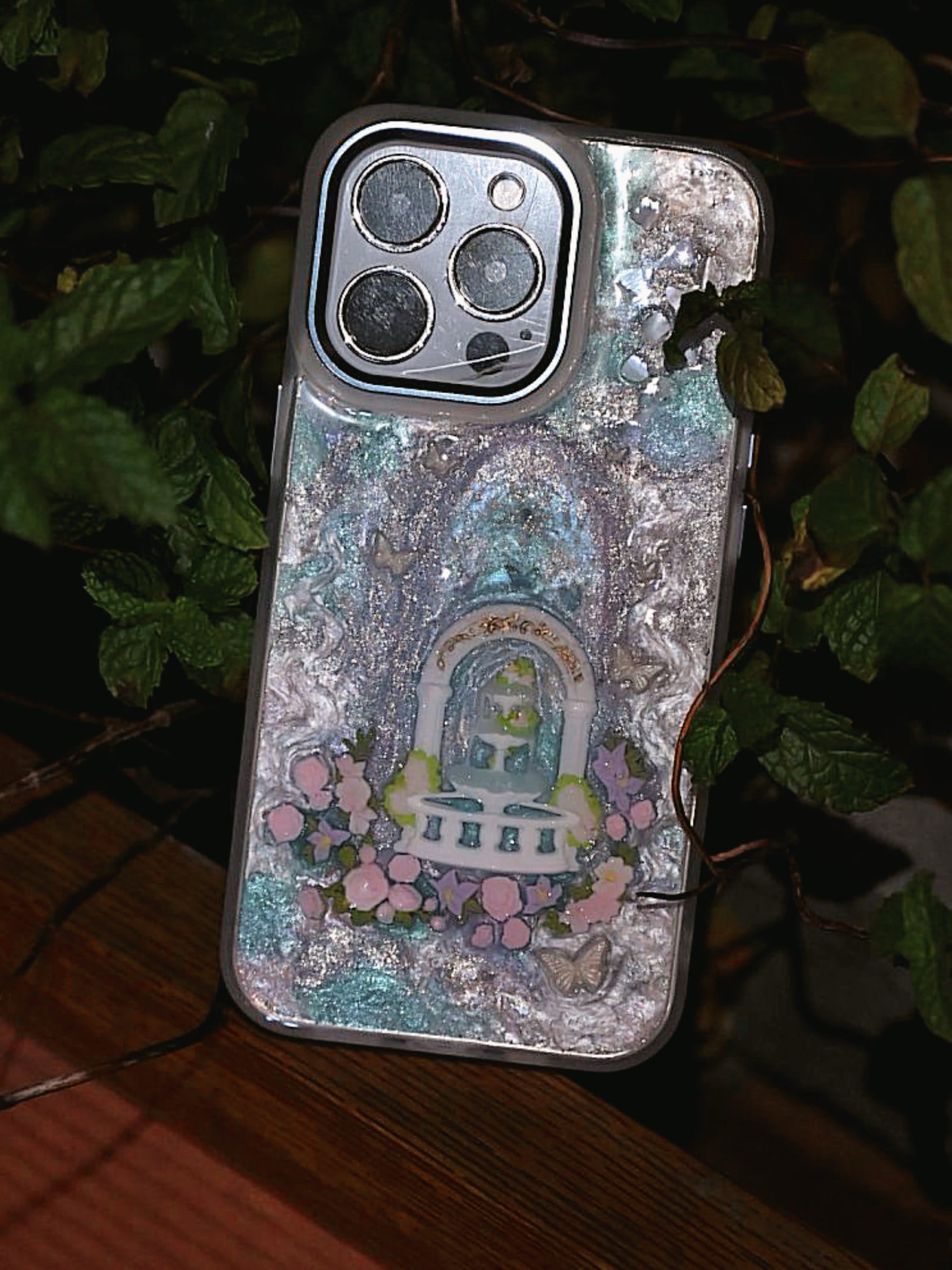 Garden Balcony Phone Case | Pastel Floral Design | French Aesthetic Accessory - Memoryincases®︎