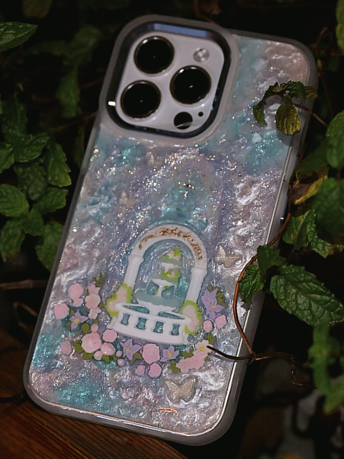 Garden Balcony Phone Case | Pastel Floral Design | French Aesthetic Accessory - Memoryincases®︎