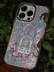 Garden Balcony Phone Case | Pastel Floral Design | French Aesthetic Accessory - Memoryincases®︎